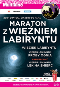 Warszawa: Konkurs "ENEMEF: Maraton z Więźniem Labiryntu w Multikinie Ursynów" do godz. 12:00