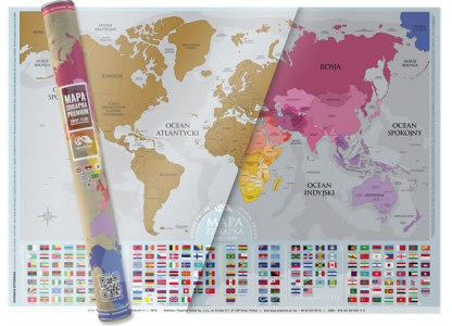 Wygraj mapę Zdrapka świata Premium Gold