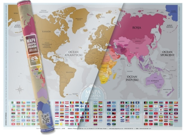 Wygraj mapę Zdrapka świata Premium Gold