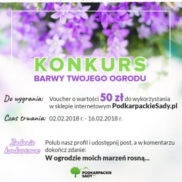 Konkurs "Barwy Twojego Ogrodu"