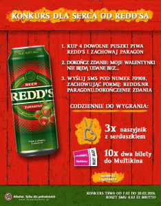 Konkurs dla serca od Redd’sa, Żabka lub Freshmarket, 18+