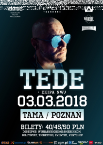 Poznań: Wygraj zaproszenie na koncert TEDE, do godz. 12:00