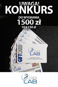 Wygraj karty upominkowe GENLAB o wartości 1500 zł