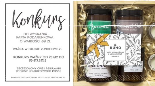 Wygraj bon podarunkowy o wartości 60 zł od Runohome