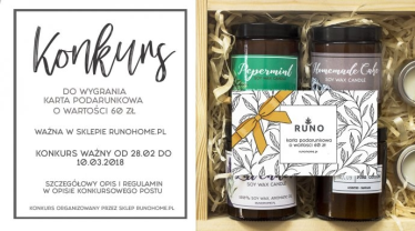 Wygraj bon podarunkowy o wartości 60 zł od Runohome