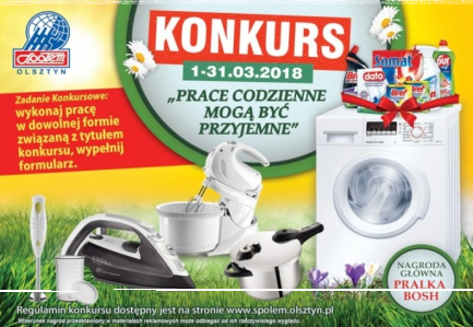 Olsztyn: Konkurs "Prace codzienne mogą być przyjemne"
