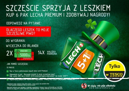 Konkurs "Szczęście sprzyja z Leszkiem" Tesco, 18+