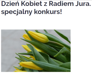 Częstochowa: Konkurs "Dzień Kobiet z Radiem Jura"