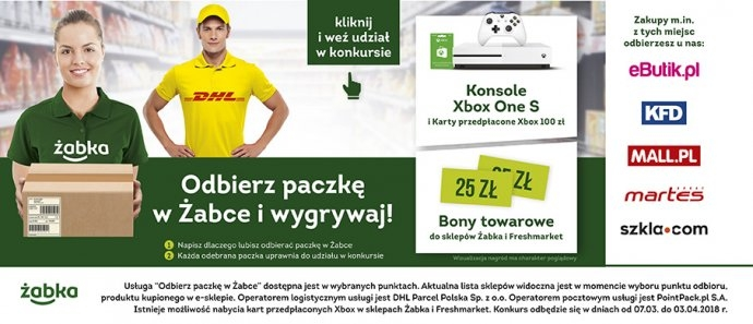 Konkurs "Odbierz paczkę - wygraj Xbox" Żabka