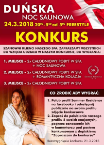 Kuniów: Konkurs "Duńska noc saunowa"