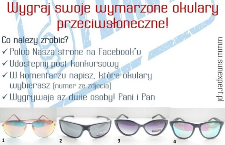 Wygraj jedną z czterech par okularów przeciwsłonecznych z polaryzacją