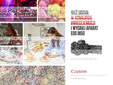 Konkurs fotograficzny "#więcejemocji Wygraj EOS M50"