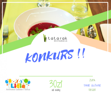 Wygraj podwójne zaproszenie obiad w Restauracji Tatarak