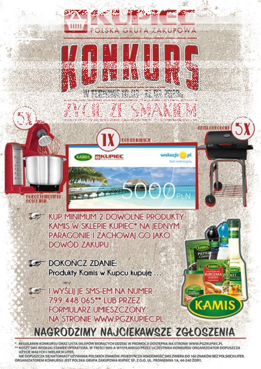 Konkurs "Życie ze smakiem" sklepy Kupiec