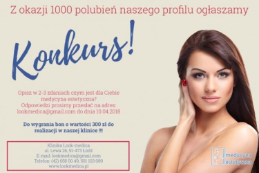 Łódź: Wygraj bon o wartości 300 zł do kliniki Look-medica