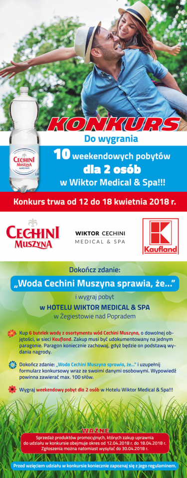 Konkurs "Wiosna  w górach z Cechini Muszyna i Kaufland"