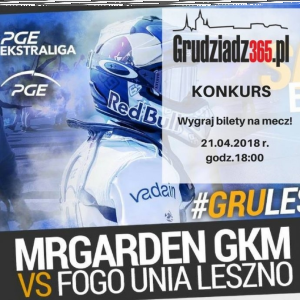 Grudziądz: Wygraj pojedyncze zaproszenie na mecz: MrGarden GKM Grudziądz - Fogo Unia Leszno! do godz 19:0