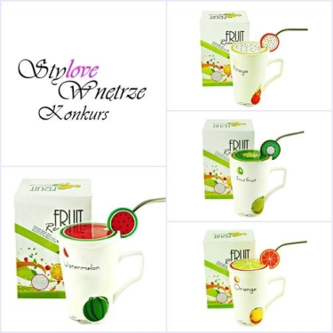 Wygraj duży kubek ze słomką i owocowym przykryciem, do godz. 10:00
