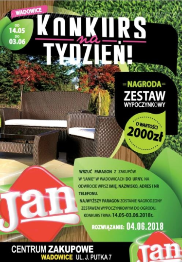 Wadowice: Konkurs "Najwyższy paragon, Jan Market"