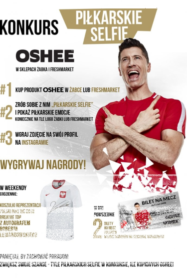 Konkurs fotograficzny "Oshee - piłkarskie selfie" Żabka, FreshMarket