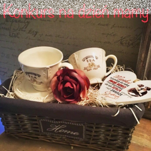 Wygraj zestaw pięknych filiżanek w koszyku