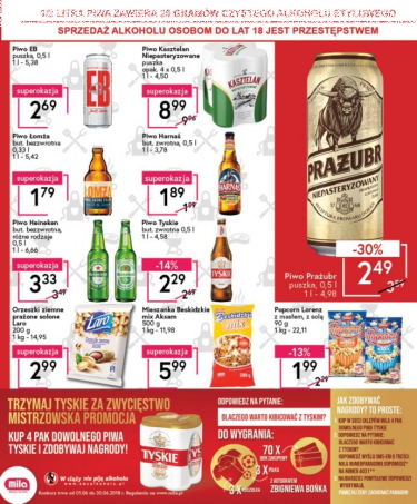 Konkurs "Trzymaj Tyskie za zwycięstwo" Mila, 18+