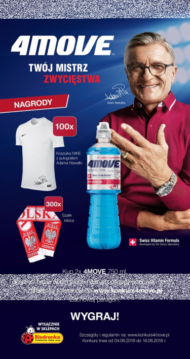 Konkurs "4MOVE - Twój Mistrz Zwycięstwa" Biedronka