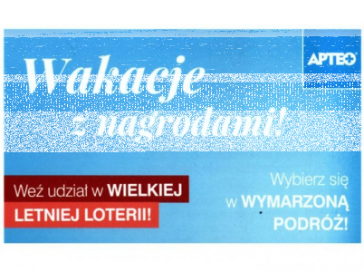 Loteria "Wakacje z nagrodami" 18+