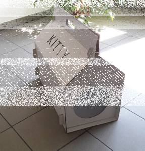 Wygraj domek kartonowy dla kota