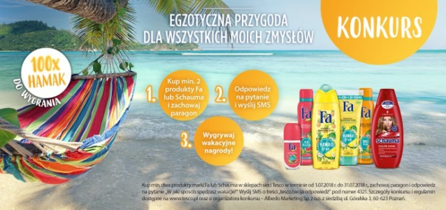 Konkurs "W jaki sposób spędzasz wakacje" Tesco