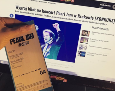Kraków: Wygraj bilet na koncert Pearl Jam, do godz. godz. 12:00