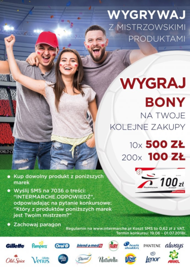 Konkurs "Wygrywaj z mistrzowskimi produktami" Intermarche