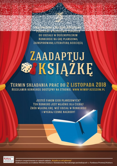 Ogólnopolski Konkurs na grę planszową zainspirowaną literaturą dziecięcą "Zaadaptuj książkę"