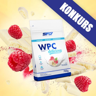 Konkurs "SFD Nutrition 16.07 SFD​WPC DELICIOUS PROTEIN WHITE CHOCOLATE WITH RASPBERRY"