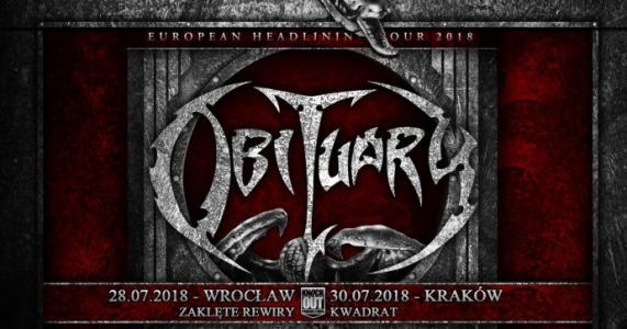 Wrocław, Kraków: Wygraj bilety na "Obituary" do godz. 18:00