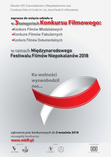 Konkurs "Międzynarodowy Festiwal Filmów Niepokalanów 2018"