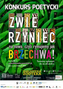 Konkurs poetycki "Zwierzyniec na nowo, czyli rymujemy jak Brzechwa"