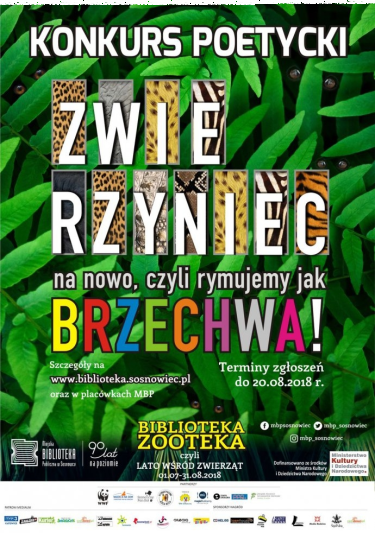 Konkurs poetycki "Zwierzyniec na nowo, czyli rymujemy jak Brzechwa"