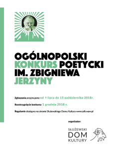 III. Ogólnopolski Konkurs Poetycki im. Zbigniewa Jerzyny