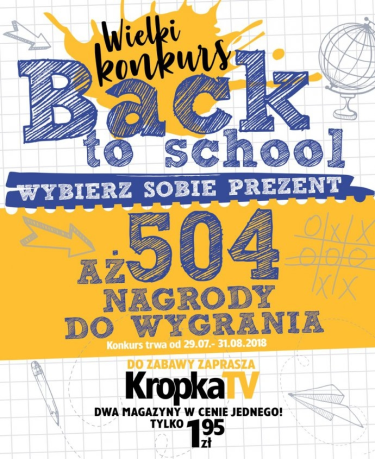 Konkurs "KropkaTV, Moje Smaki Życia: Back to school"
