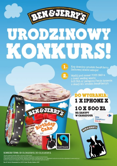 Konkurs "Urodzinowy konkurs Ben&Jerry's" Carrefour