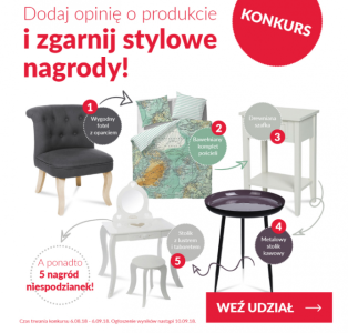 Konkurs "Dodaj opinię i zgarnij stylowe nagrody"