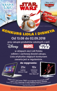 Konkurs "Ulubiony bohater Disney'a" Lidl