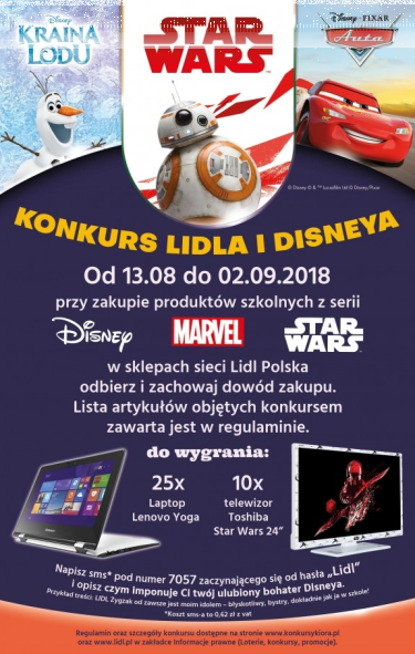 Konkurs "Ulubiony bohater Disney'a" Lidl
