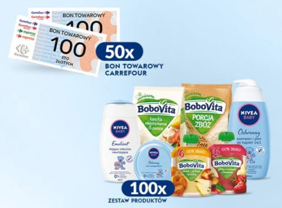 Konkurs "Kup produkty NIVEA BABY, Bebiko lub BoboVita i wygraj nagrody" Carrefour