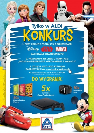 Konkurs "Moje najpiękniejsze wspomnienia z wakacji" Aldi