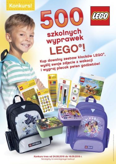 Konkurs fotograficzny "500 szkolnych wyprawek LEGO"