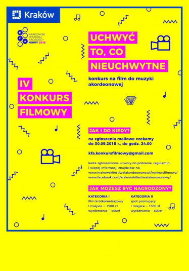 Konkurs filmowy Krakowski Festiwal Akordeonowy