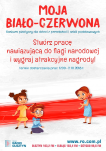 Olsztyn: Konkurs plastyczny "Moja biało-czerwona oczami uczniów"
