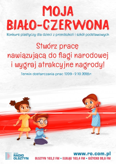 Olsztyn: Konkurs plastyczny "Moja biało-czerwona oczami uczniów"